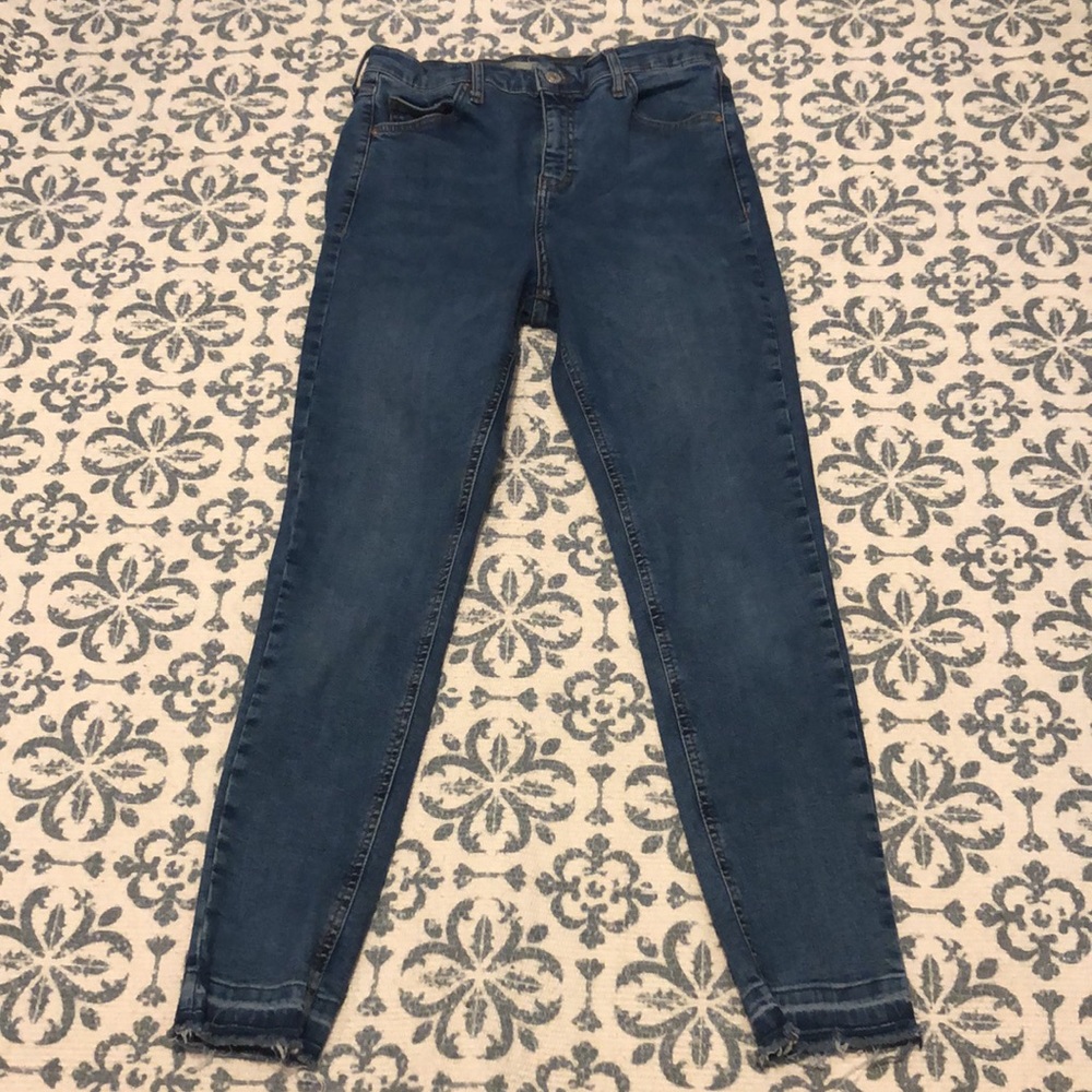 Topshop Jamie jeans raw hem 30”wL30 (G0202)